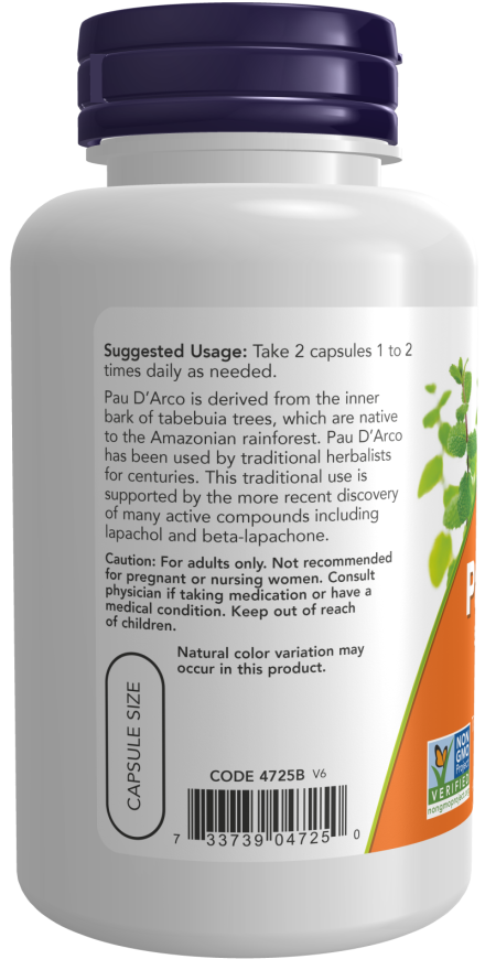 NOW Pau D Arco 500mg 60s