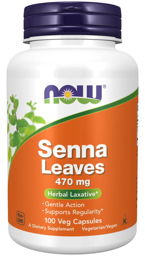NOW Senna Leaves 470mg Caps 100's