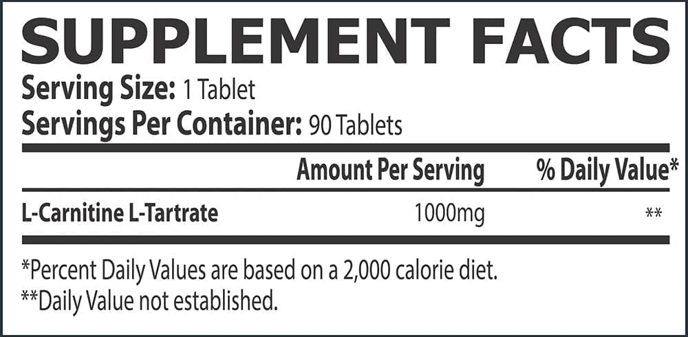 Core Champs L, Carnitine 1000MG - 90 Tablets-Fat Burner