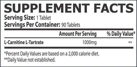 Core Champs L, Carnitine 1000MG - 90 Tablets-Fat Burner