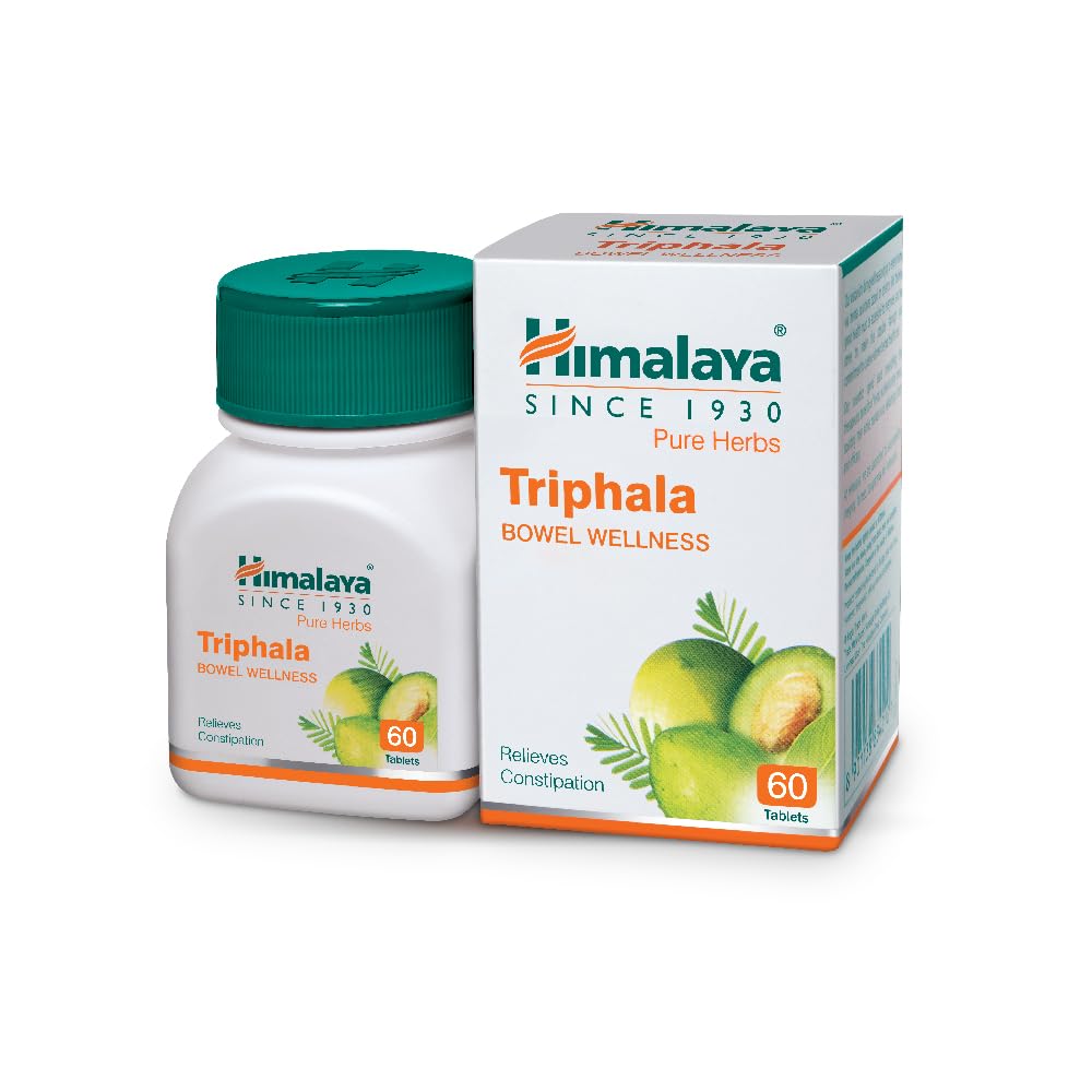 Himalaya   Organic Triphala Capsules, Colon Cleanse 60 Caplets | Digestive Health Supplement for Occasional Bloating & Constipation Relief