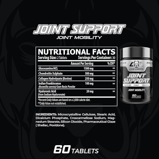 Core Champs Joint Support 90 Tablets- Ultimate Support for Joint Health and Mobility