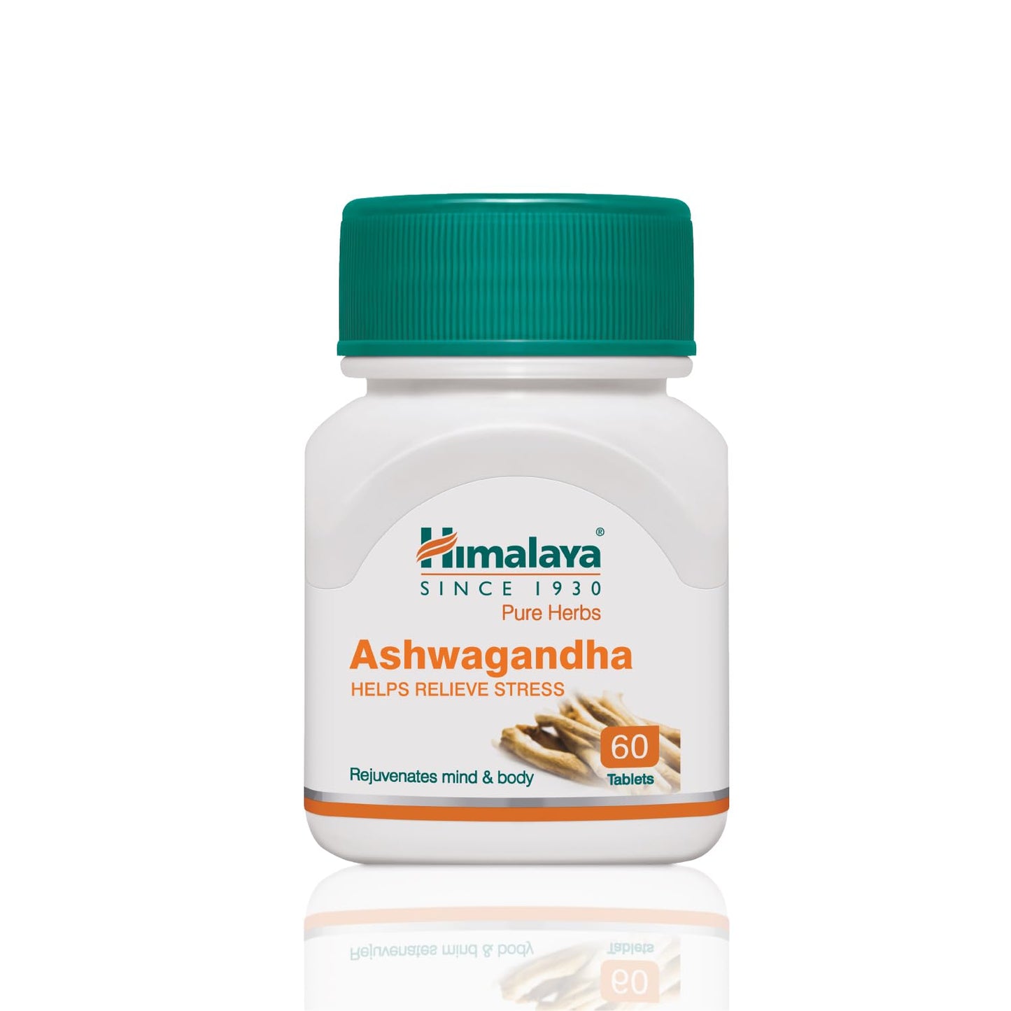 Himalaya Ashwagandha | 100% Pure Ashwagandha Root Extract | For Stress Relief | Rejuvenates Mind & Body | 60 Tablets