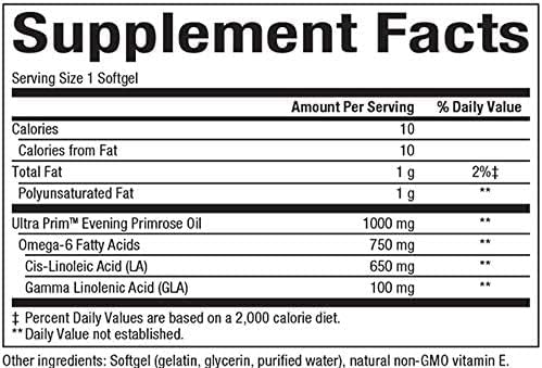Natural Factors Ultra Prim - Evening Primrose Oil 1000 mg - 90 softgels