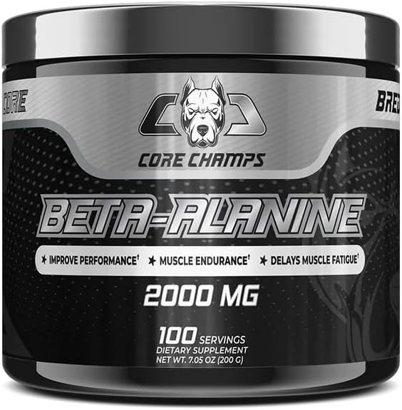 Core Champs BETA-ALANINE 2000MG: 100 Servings I Improve Performance I Boost Muscle Nutrient I Delay Muscle Fatigue