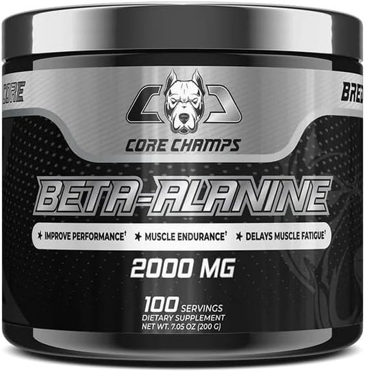Core Champs BETA-ALANINE 2000MG: 100 Servings I Improve Performance I Boost Muscle Nutrient I Delay Muscle Fatigue