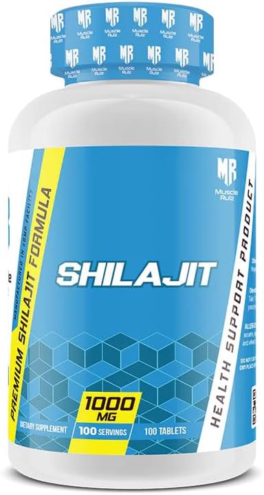MuscleRulz Shilajit 1000 mg – 100 Tablets for Ultimate Stamina, Performance & Strength Enhancement (100 Servings)