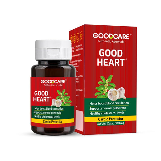 Goodcare Good Heart 60 Capsules | Ayurvedic Heart Care | Supports Cholesterol & Lipid Profile | Boosts Circulation | For Men & Women
