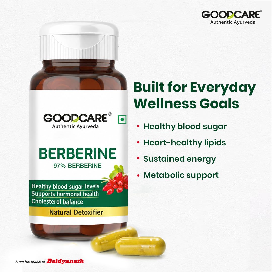 Goodcare Berberine 1000MG High Potency Capsules | Supports Healthy Metabolism | Blood Sugar & Cholestrol Balance