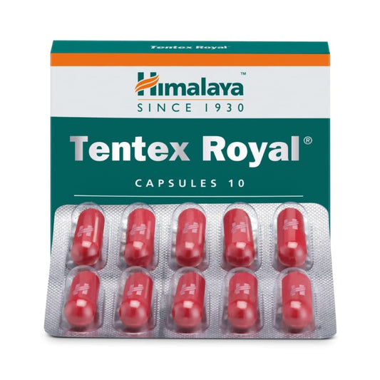 Himalaya Tentex Royal, 50 Capsules (10 * 5 strips) |Helps Improve Performance |Increases Energy |Ensures Satisfaction