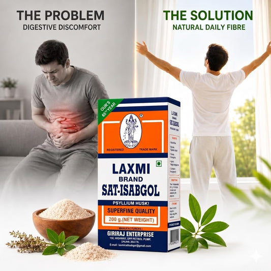 Laxmi  Psyllium Husk Powder-200G| For Constipation Relief & Gut Health |Weight Loss- High Fiber Supplement | Supports Easy Bowel Movement, Digestive Wellness - Bloating Relief