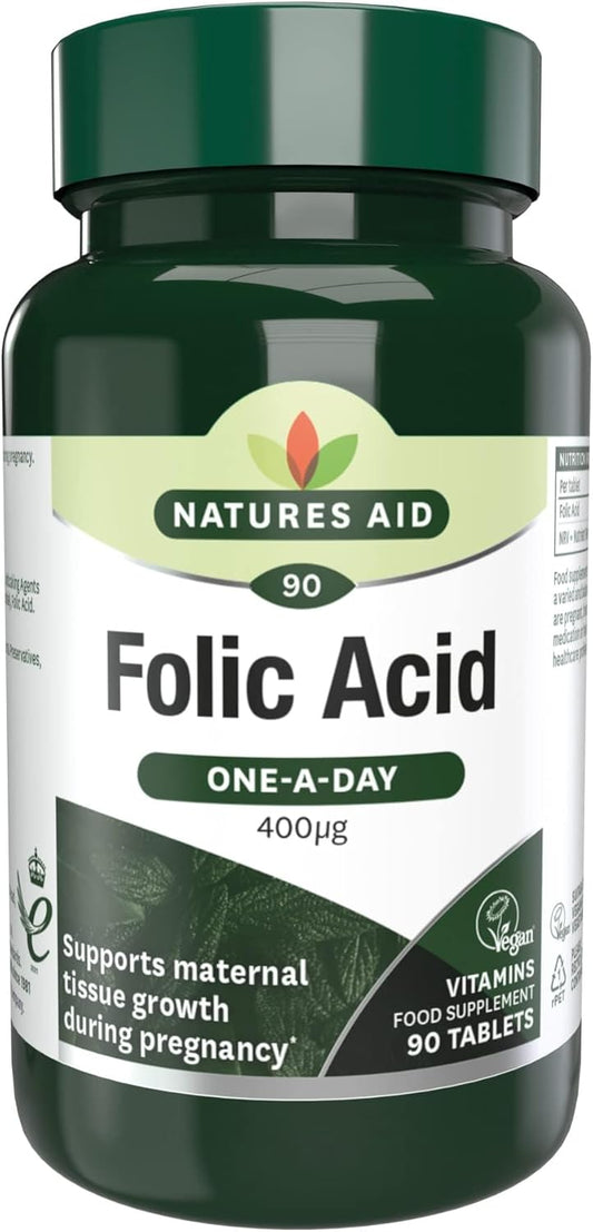 Nature's Aid Folic Acid 400ug (Vegan)- 90's