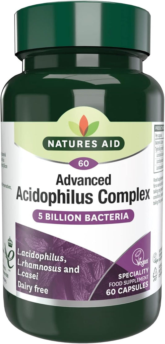 Nature's Aid Acidophillus Complex 5 Billion Bacteria (Vegan) - 60's