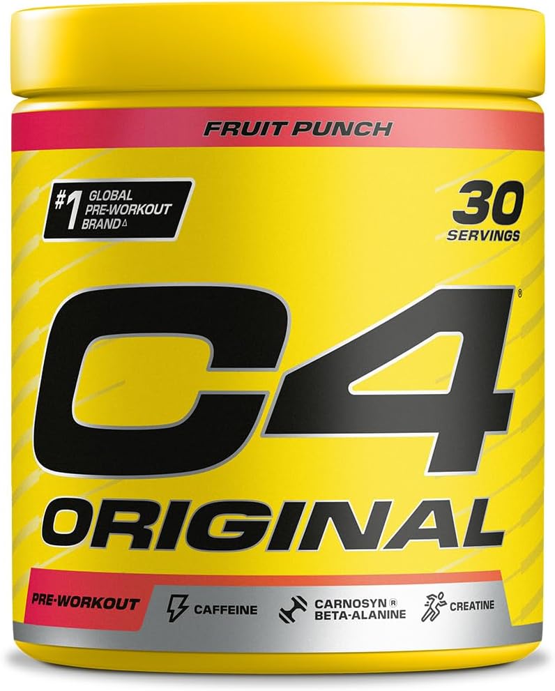 C4 Original Pre Workout, 150mg&nbsp; &nbsp;30 Servings | Fruit punch flavor with 150mg caffeine, creatine, citrulline &amp; beta-alanine for energy, endurance and pumps.