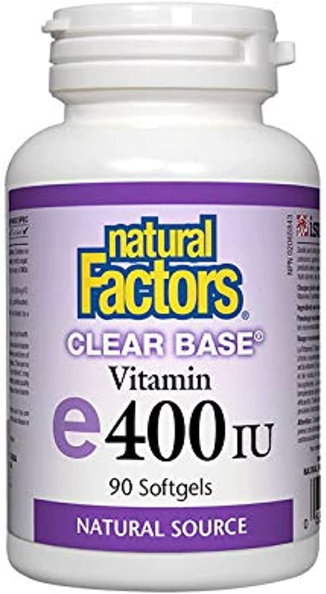 Natural Factors, Vitamin E 400 IU, Antioxidant Support for Cardiovascular and General Health, 90 softgels (90 servings)