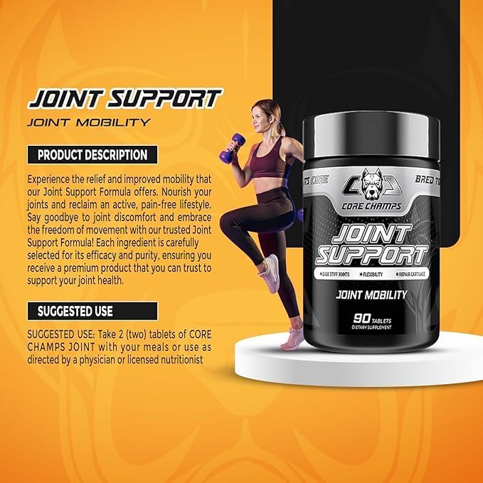 Core Champs Joint Support 90 Tablets- Ultimate Support for Joint Health and Mobility