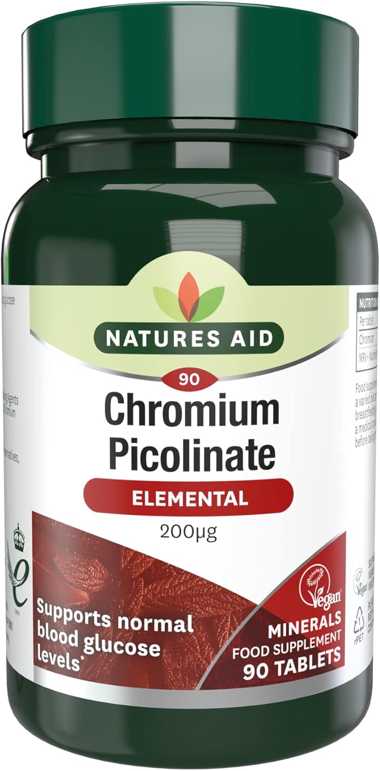 Nature's Aid Chromium Picolinate 200mcg Vegan 90s