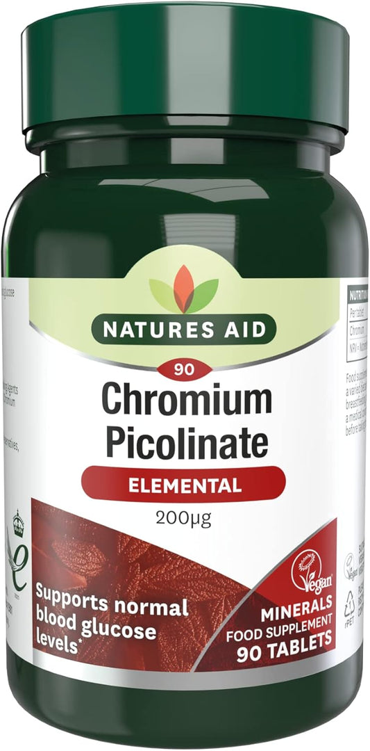 Nature's Aid Chromium Picolinate 200mcg Vegan 90s