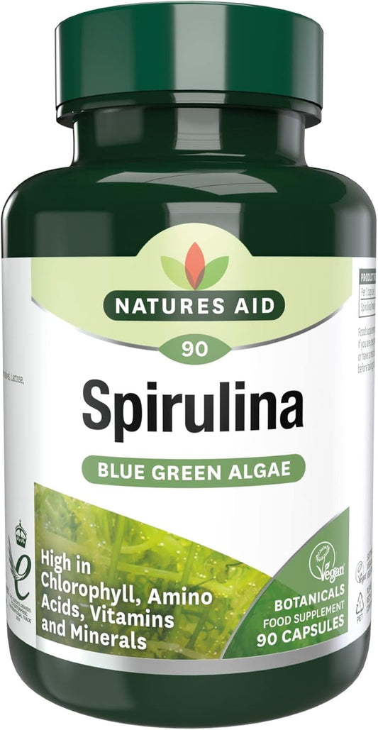 Nature's Aid Spirulina 500mg Organic (Vegan) - 90's
