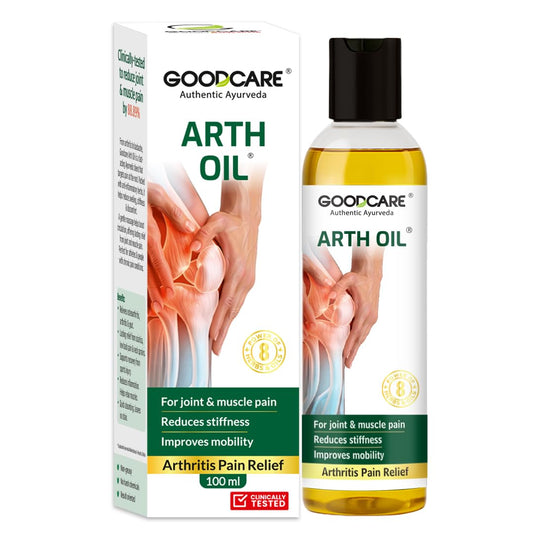 Goodcare Arth Oil 100ml | Ayurvedic Oil for Joint & Muscle Pain Relief | Arthritis Pain Relief | Reduces Stiffness | Enhances Mobility