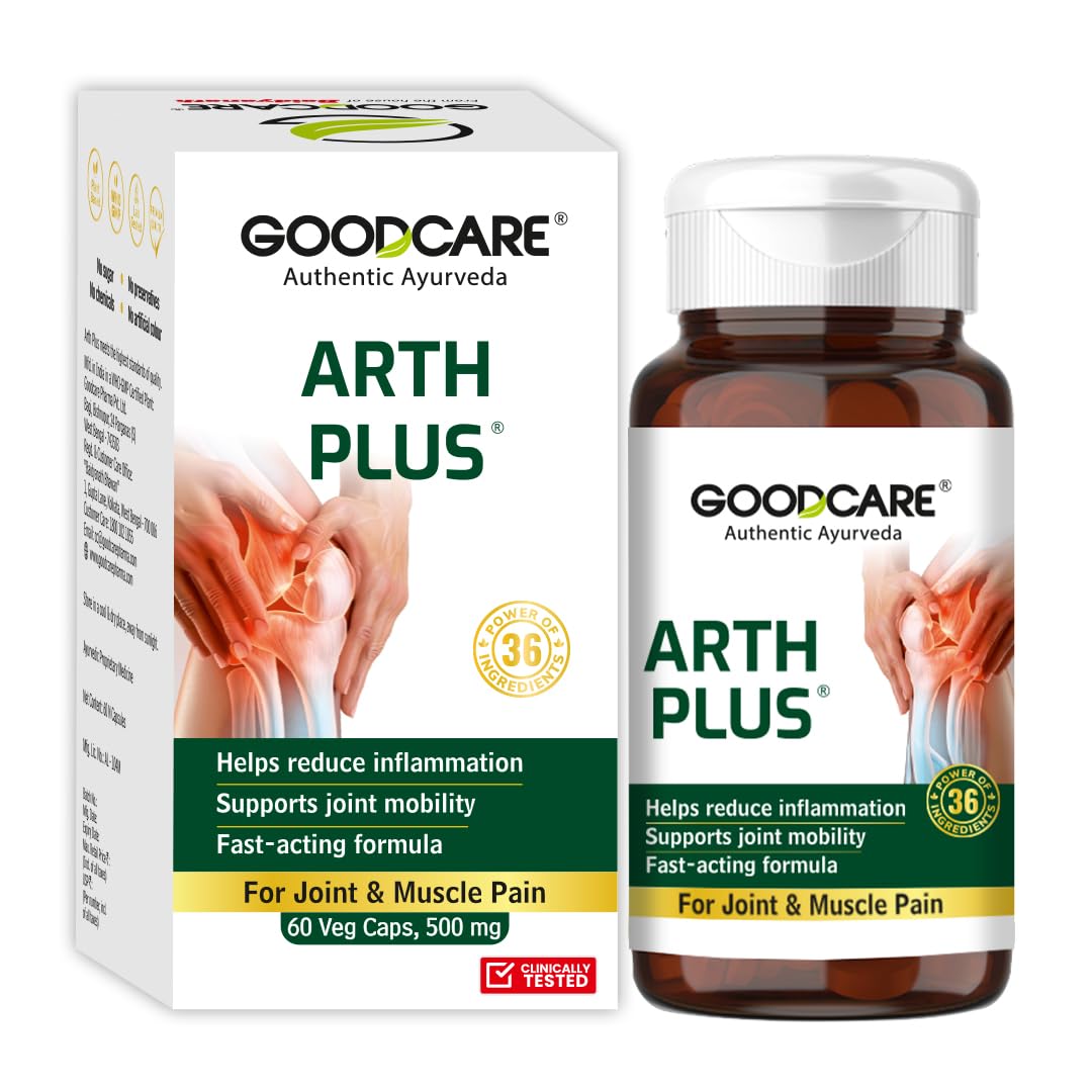 Goodcare Arth Plus 60 Capsules | Ayurvedic Joint Support Supplement | Helps Relieve Joint Pain, Stiffness & Inflammation | Supports Mobility & Flexibility