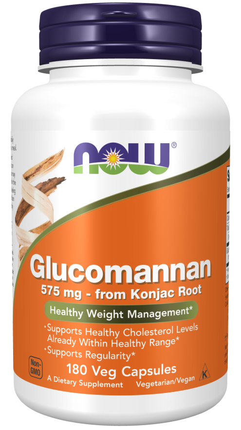 NOW Glucomannan 575 mg (Konjac Fibre) Caps 180's