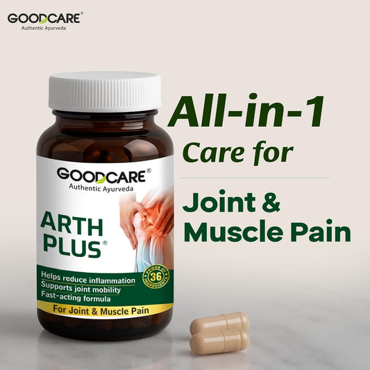 Goodcare Arth Plus 60 Capsules | Ayurvedic Joint Support Supplement | Helps Relieve Joint Pain, Stiffness & Inflammation | Supports Mobility & Flexibility