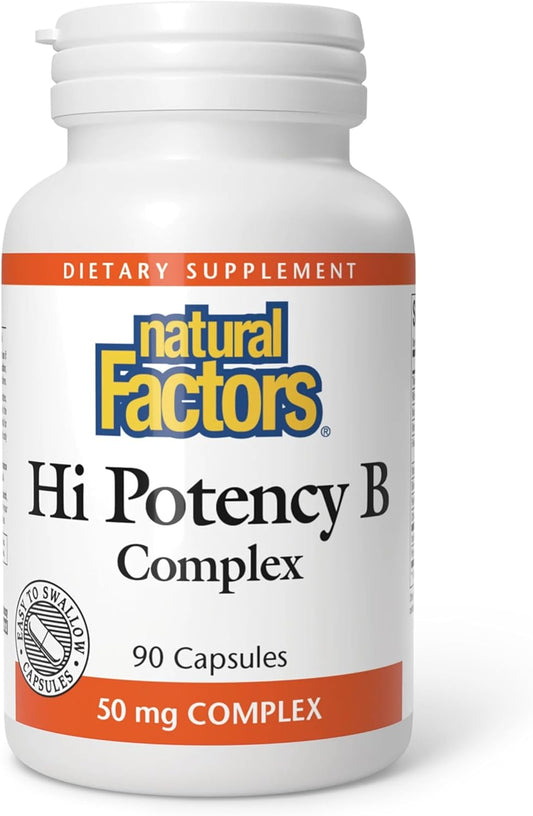 Natural Factors Hi Potency B Complex, 50 mg, 90 Capsules