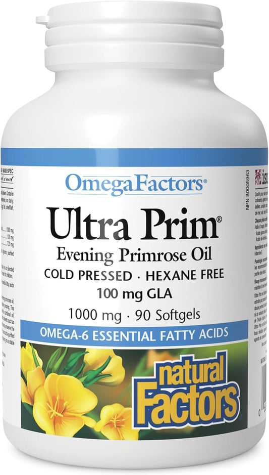 Natural Factors Ultra Prim - Evening Primrose Oil 1000 mg - 90 softgels