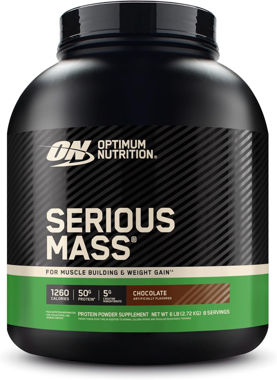Optimum Nutrition Serious Mass Weight Gainer Protein Powder, Chocolate, 6LB-2.72 KG | Weight Gainer Protein Powder, Mass Gainer with Whey Protein, Creatine, Glutamine, BCAAs, Vitamins & Minerals, Easy Mixing
