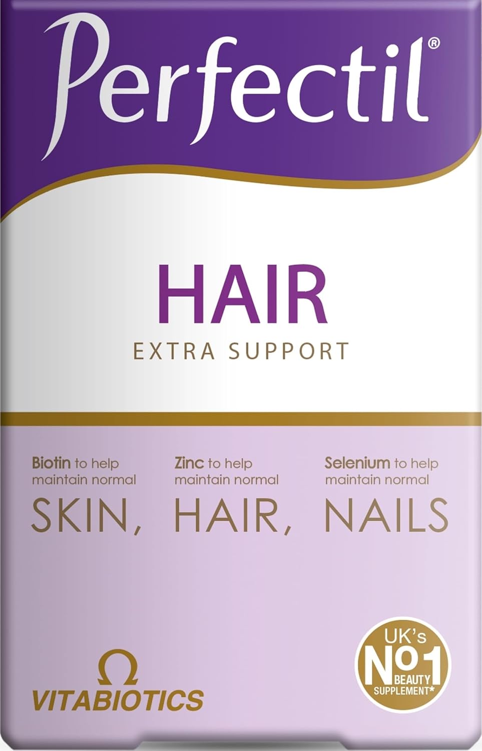 Vitabiotics Perfectil Hair Beauty Supplement for Hair - Includes Biotin, CoQ10 & Collagen, 60 Tablets 30-