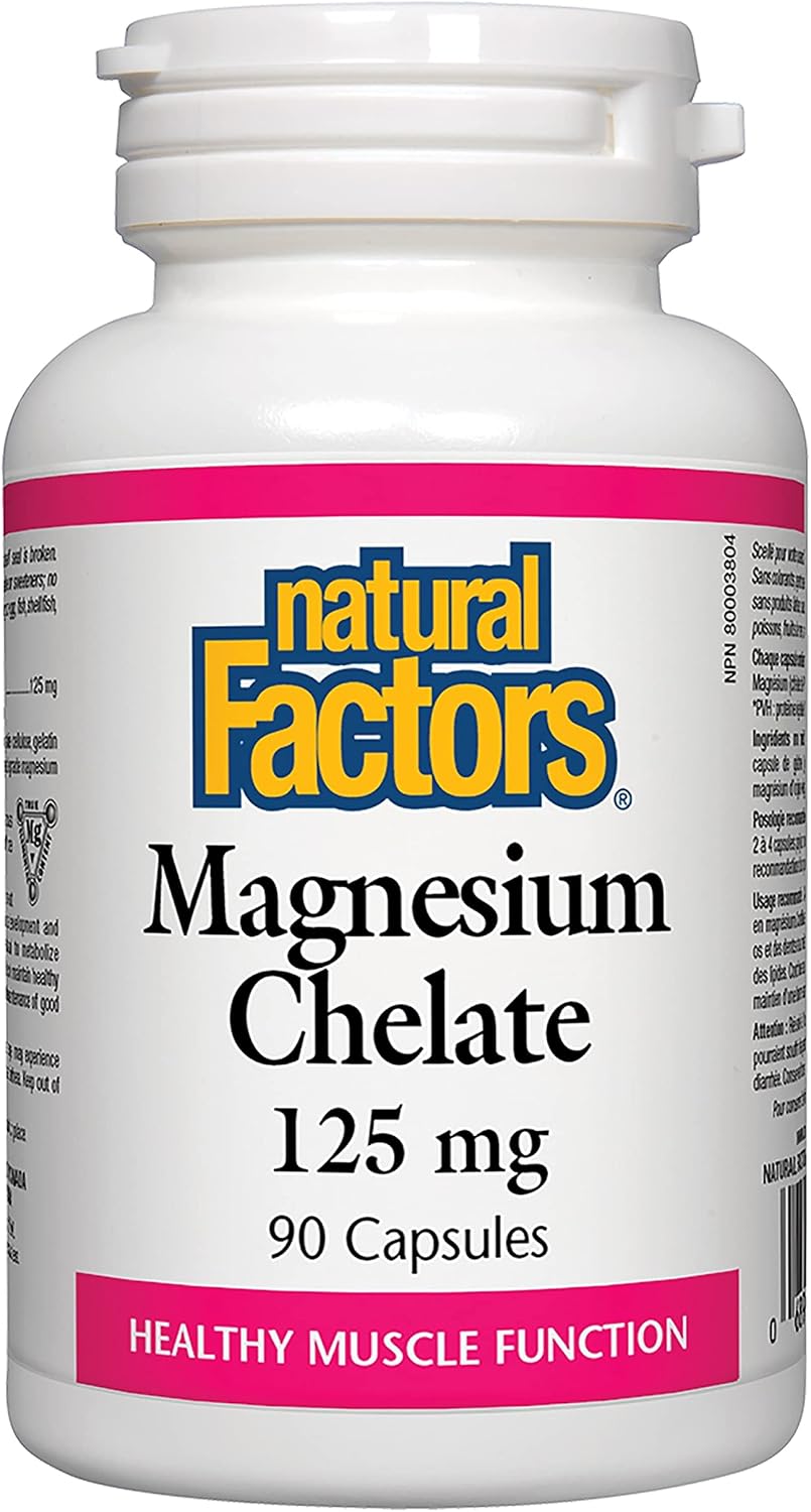 Natural Factors - Magnesium Chelate 125mg, 90 Capsules