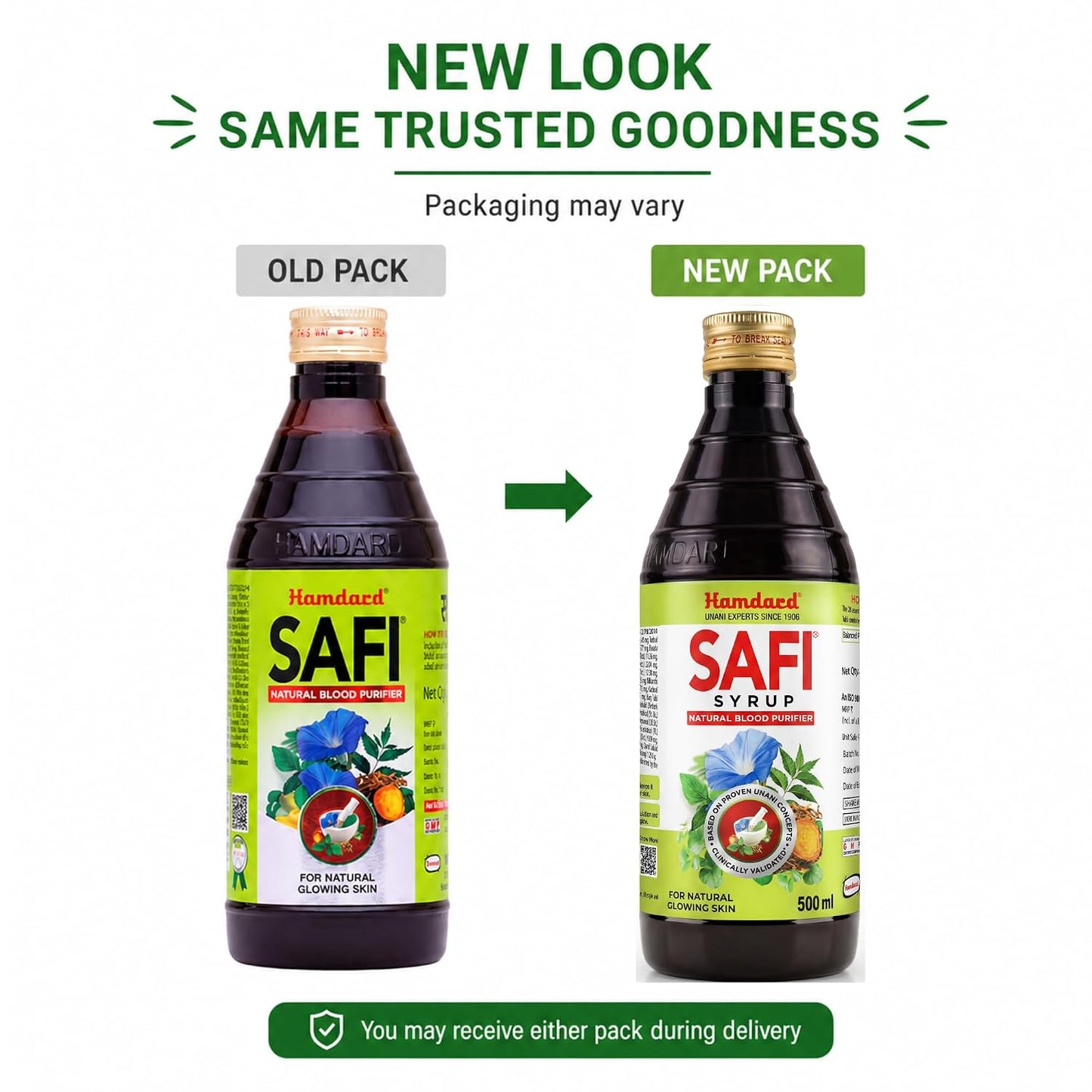 Hamdard Safi Blood Purifier Syrup for Healthy & Glowing Skin | 100% Pure | Clear Stomach | Helps to improving Liver Function | 100ml