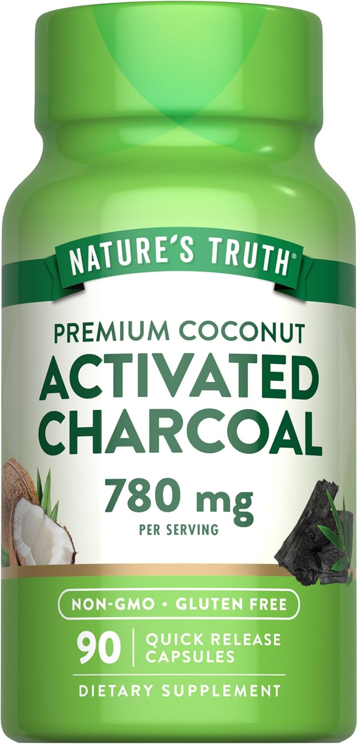 Nature's Truth Activated Charcoal Capsules | 90 Count | Non-GMO & Gluten Free Supplement
