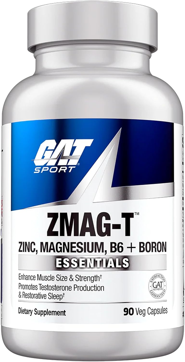 GAT SPORT ZMAG-T, 90 Veg Capsules (30 Servings) | Zinc & Magnesium Supplement, Supports Muscle Strength, Sleep Health & Healthy Testosterone Levels*