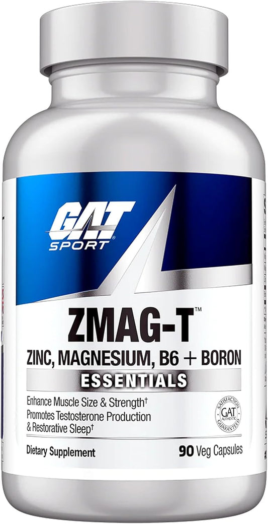 GAT SPORT ZMAG-T, 90 Veg Capsules (30 Servings) | Zinc & Magnesium Supplement, Supports Muscle Strength, Sleep Health & Healthy Testosterone Levels*