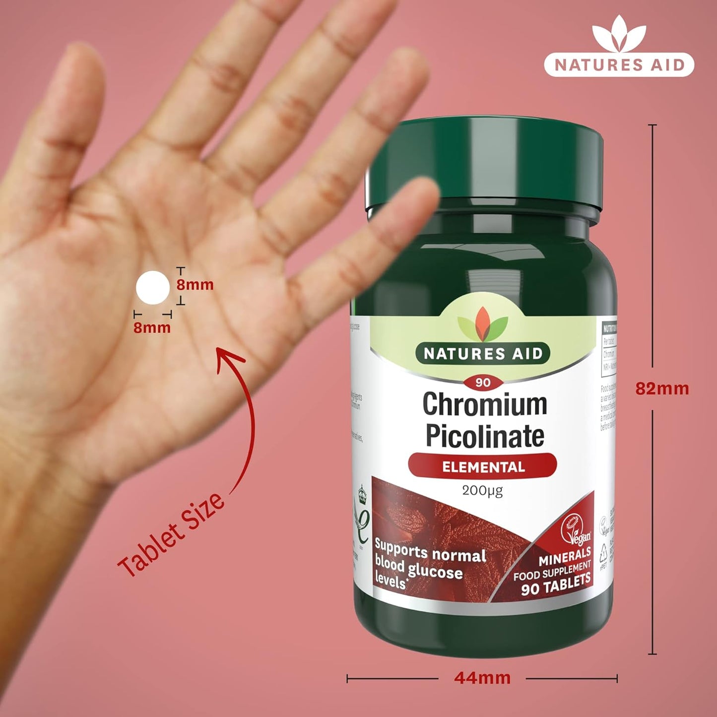 Nature's Aid Chromium Picolinate 200mcg Vegan 90s