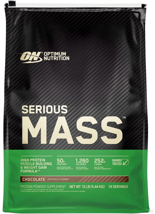 OPTIMUM NUTRITION, Serious Mass, Chocolate, 12lbs 5.6KG