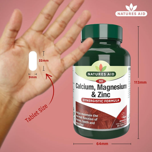 Nature's Aid Calcium, Magnesium + Zinc (Vegan)-90's