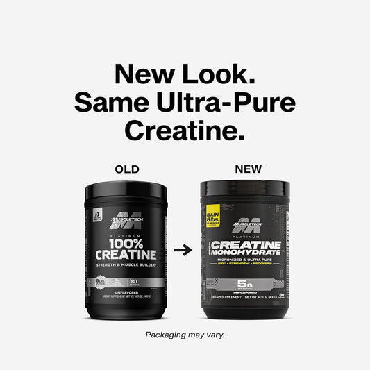 MuscleTech Creatine Monohydrate Powder 400G (80 Servings) | Unflavored Micronized Creatine for Men & Women - Workout Supplements for Performance & Muscle Recovery