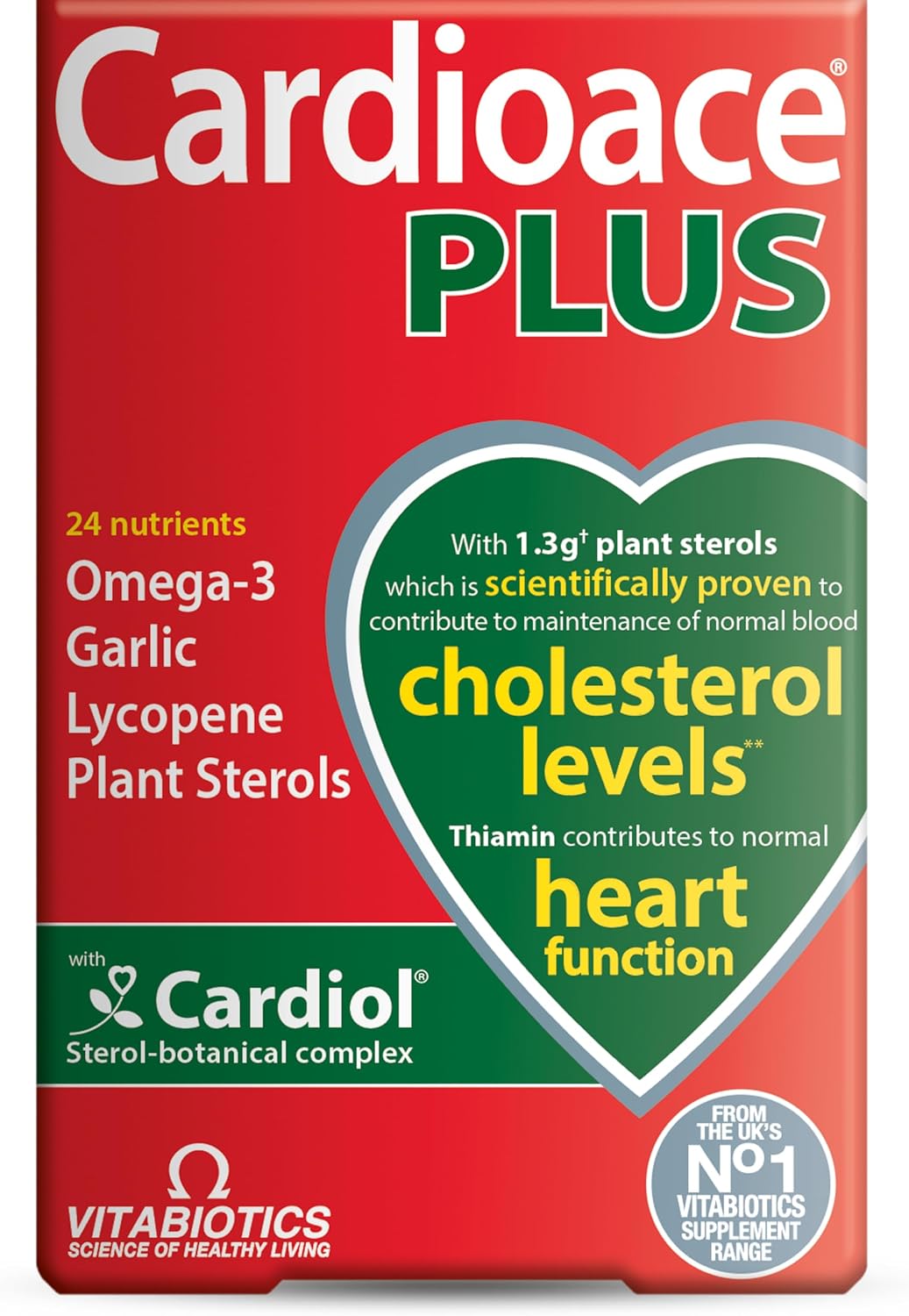 Vitabiotics Cardioace Plus 60 capsule-comprehensive formula for heart health.
