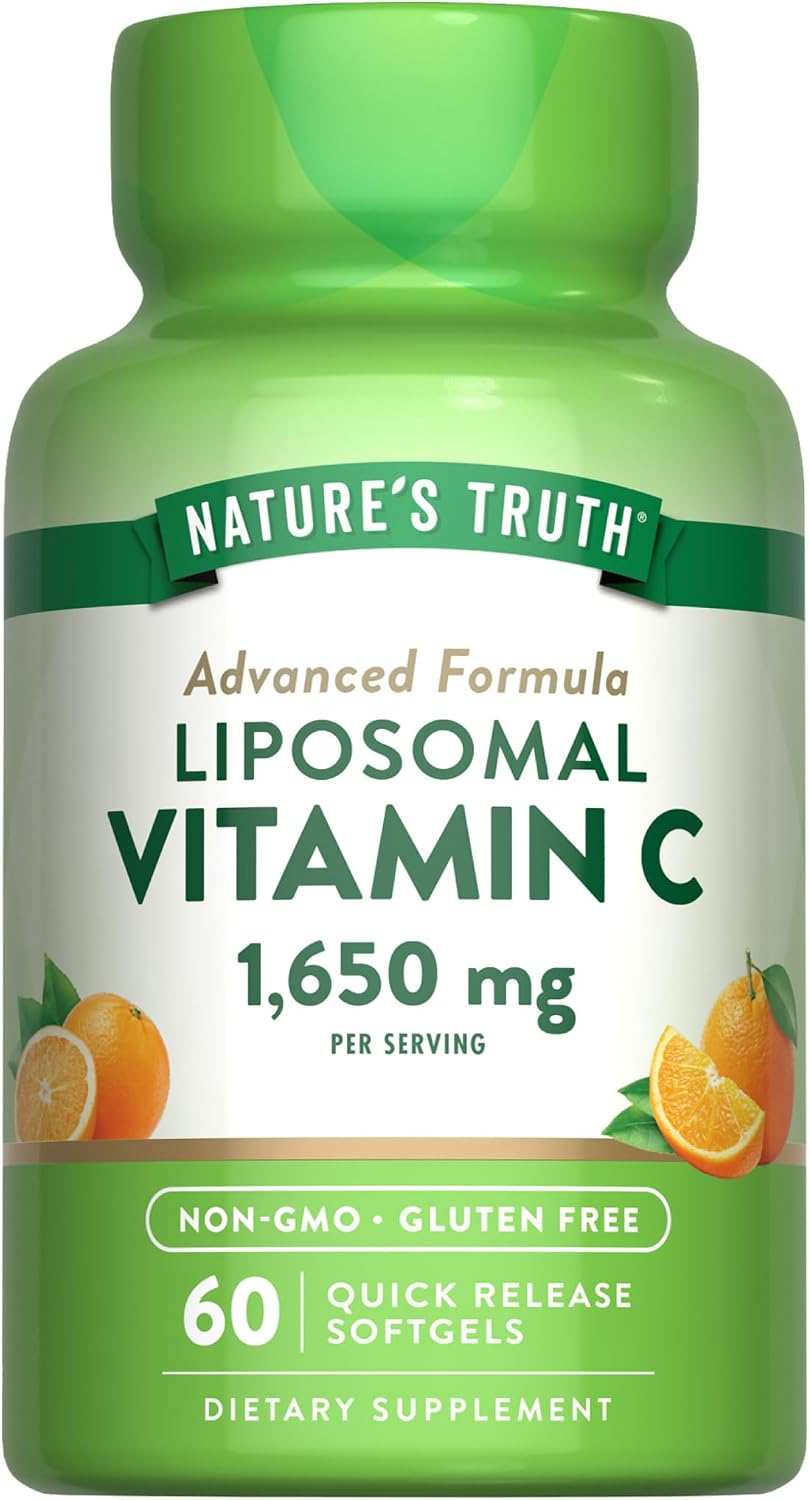 NATURE’S TRUTH Liposomal Vitamin C 1650mg per serving QR softgels 60s