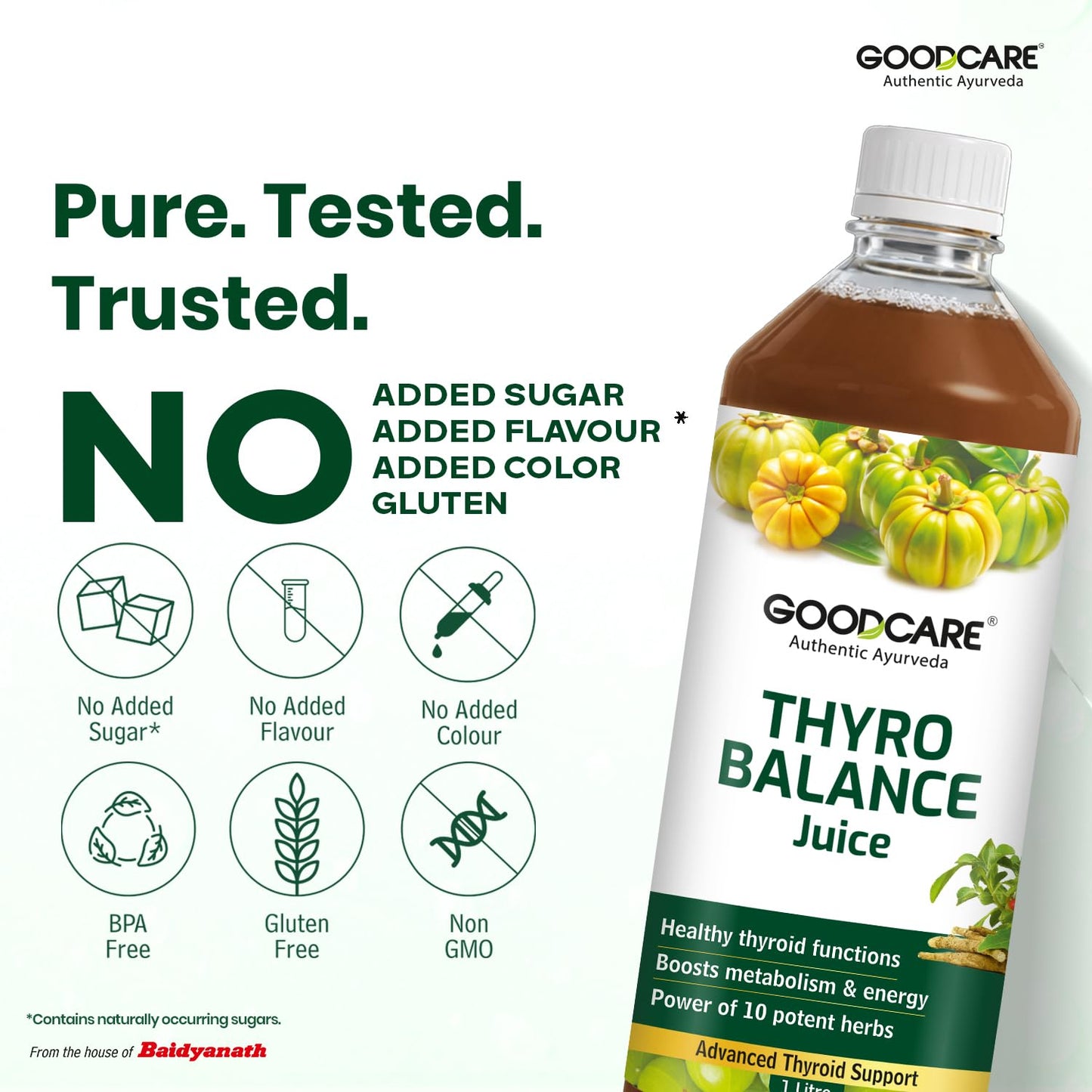 Goodcare Thyro Balance Juice 1000ml by Baidyanath | Ayurvedic Thyroid Support | Boosts Metabolism | Balances Hormones | Detox & Immunity Support