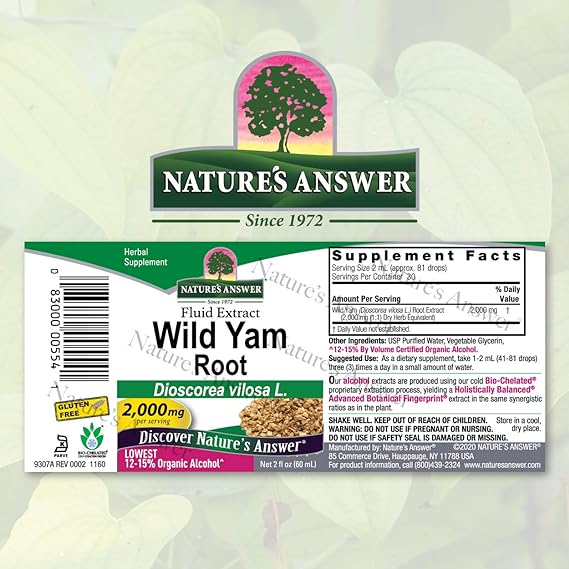 Nature's Answer Wild Yam Root 60ml