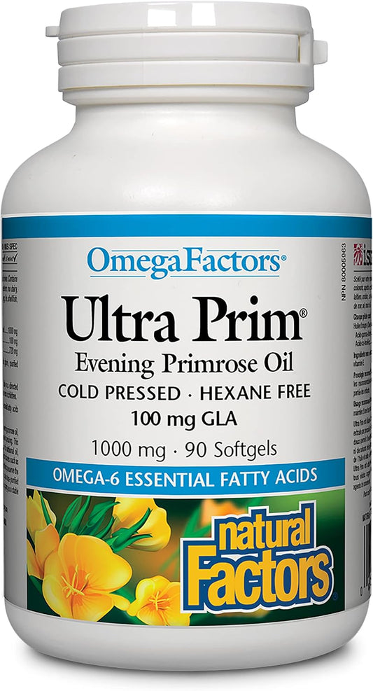 Natural Factors Ultra Prim - Evening Primrose Oil 1000 mg - 90 softgels
