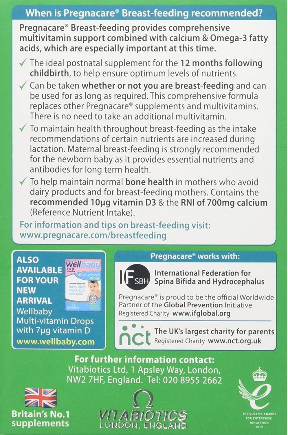 Vitabiotics Pregnacare Breastfeeding Tablets - 84s  | Vitabiotics Pregnacare Breastfeeding Tablets - 84s
