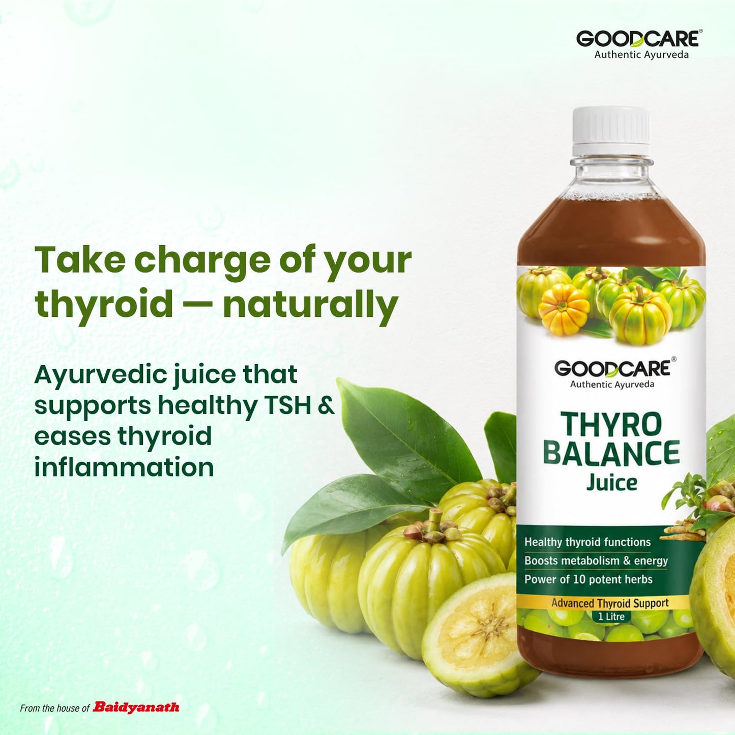 Goodcare Thyro Balance Juice 1000ml by Baidyanath | Ayurvedic Thyroid Support | Boosts Metabolism | Balances Hormones | Detox & Immunity Support