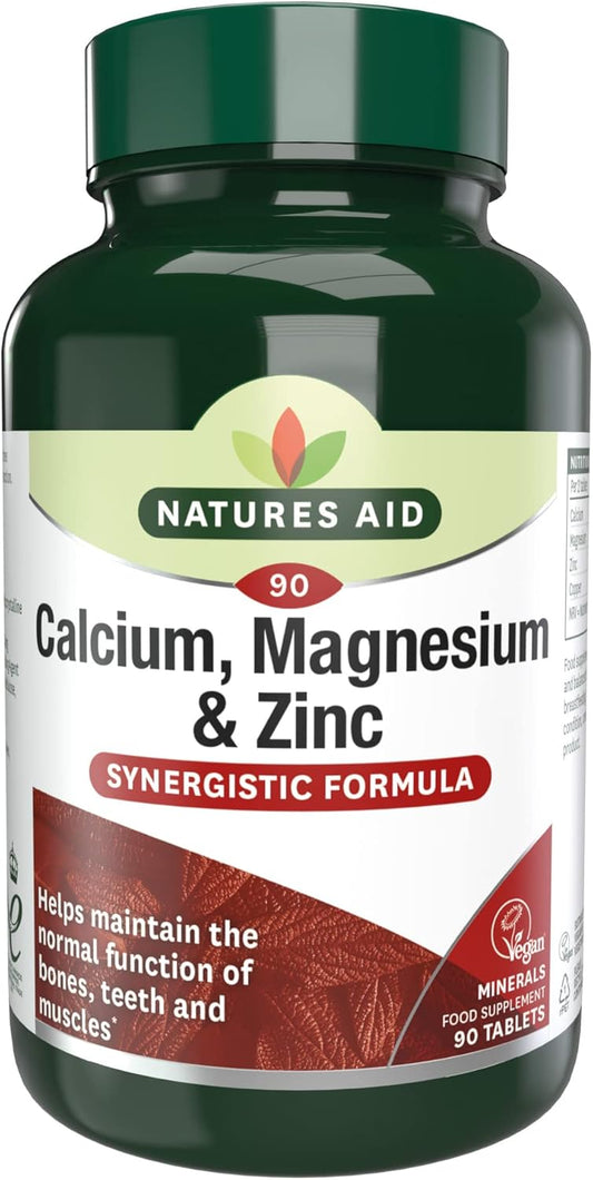 Nature's Aid Calcium, Magnesium + Zinc (Vegan)-90's