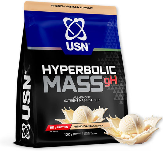 USN Hyperbolic Mass gH 2kg (26Scoops) Mass Gainer-Mass Gainer for Muscle Growth & Performance