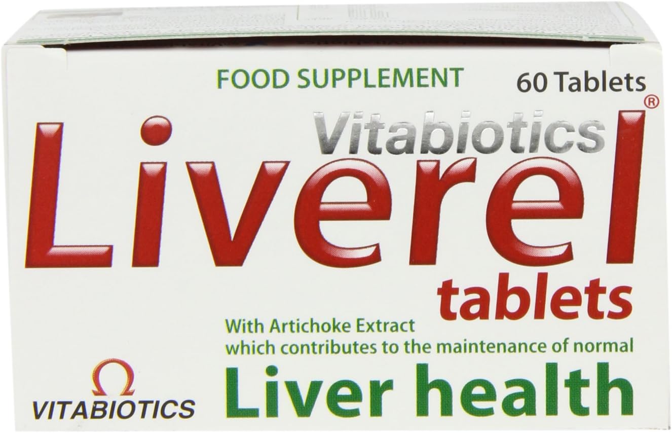 Vitabiotics Liverel Liver Support | Artichoke, Grapefruit Extract, Choline, Co-Q10, Vitamins & Minerals & Supports Normal Liver Function, Immune System & Energy | 60 Tablets